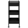 vidaXL Kitchen Trolley Black oak 50 x 30 x 70 cm Engineered wood
