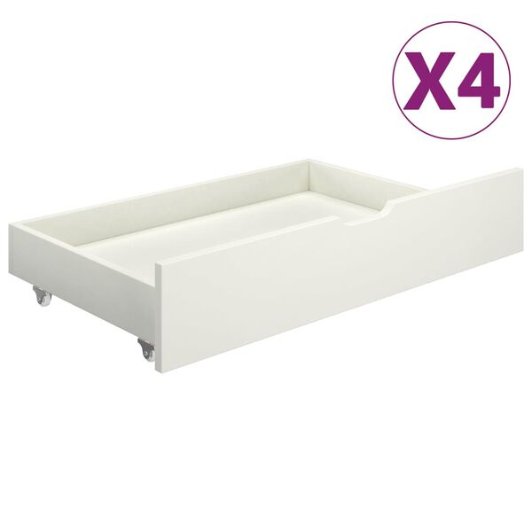 vidaXL Bed Frame without Mattress White Solid Wood 200x200 cm