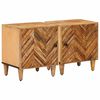 vidaXL Bedside Table 2 pcs Brown 40 x 33.5 x 46 cm Solid Mango Wood