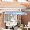 vidaXL Retractable Awning Blue and White 250 x 200 cm