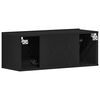 vidaXL TV Cabinet 2 pcs Black Oak 80 x 30 x 30 cm Engineered Wood