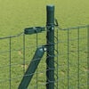 vidaXL Fence Post 7 pcs Green Steel