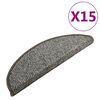 vidaXL Carpet Stair Tread | Set of 15 | Anthracite | 100% Polypropylene