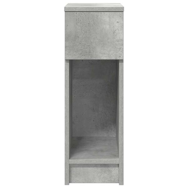 vidaXL Bedside Cabinet with Drawer Concrete Grey 20x36x60 cm