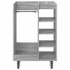 vidaXL Golf Cabinet with Wheel Plain Grey Sonoma 65 x 45 x 98 cm