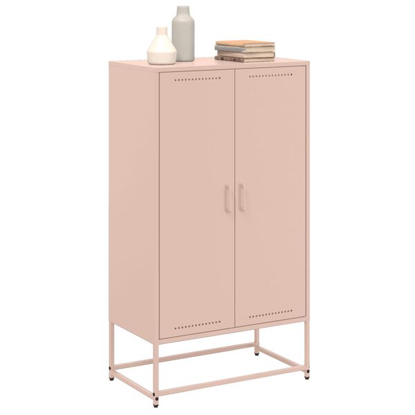 vidaXL Highboard Pink 68.5x38.5x123.5 cm Steel
