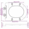 vidaXL Toilet Seat Anthracite 44 x 36.4 x 3.4 cm Duroplast