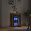 vidaXL Sideboard with LED Lights Smoked Oak 41x37x67 cm