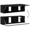 vidaXL TV Cabinet Set 4 pcs Black Engineered Wood