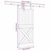 vidaXL Sliding Door with Hardware Set 85x210 cm Solid Wood Pine