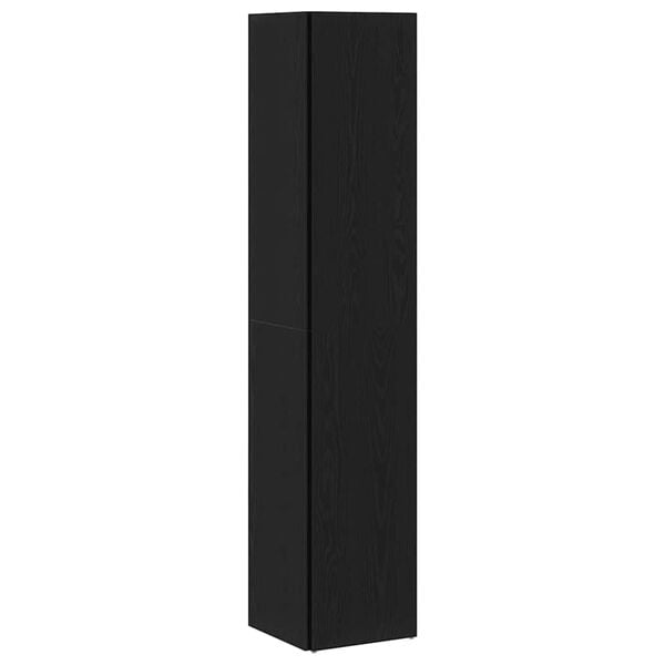 vidaXL Corner Shelves Black Oak 33 x 33 x 164.5 cm Engineered Wood