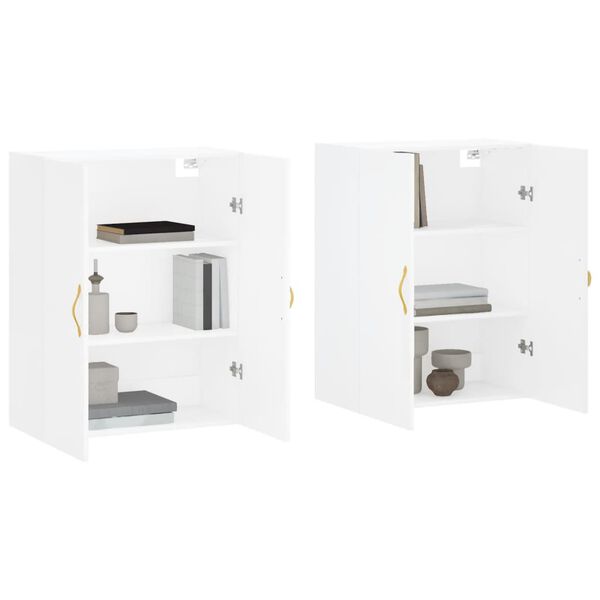 vidaXL Wall Mounted Cabinets 2 pcs White 69.5x34x90 cm