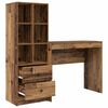 vidaXL Desk with Drawer 2 pcs Old Wood
