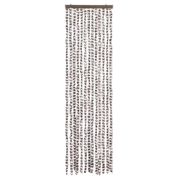 vidaXL Fly Curtain Taupe and White 56x200 cm Chenille