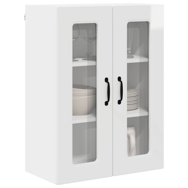 vidaXL Kitchen Cabinet Kalmar High Gloss White 60 x 31 x 80 cm