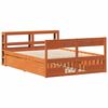 vidaXL Bed Frame without Mattress Wax Brown 120x190 cm Small Double Solid Wood Pine