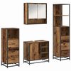 vidaXL Bathroom Furniture Set with Door 4 pcs Old Wood Engineered Wood