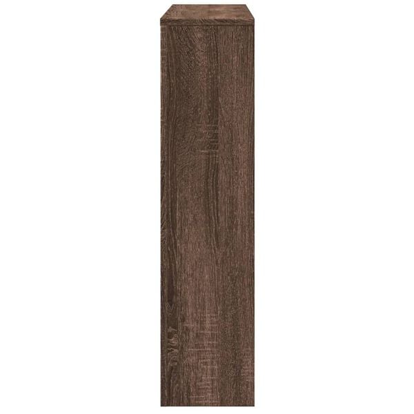 vidaXL Radiator Cover Brown Oak 149x20x82 cm Engineered Wood