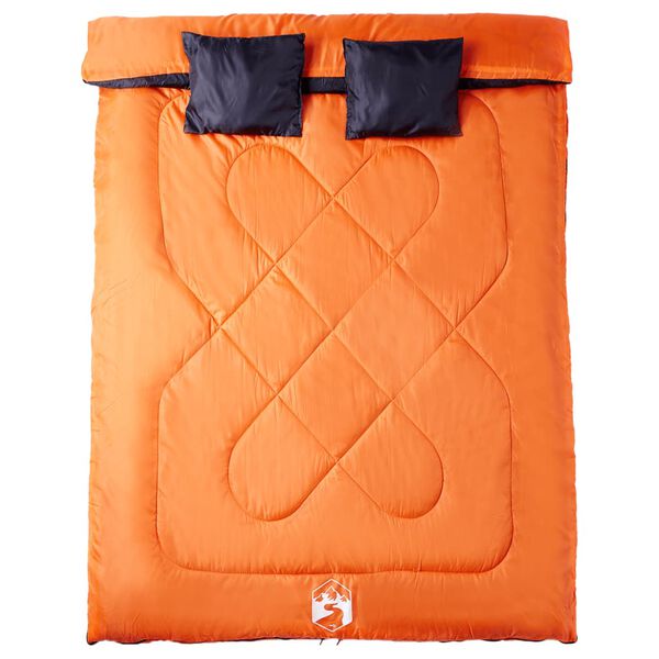 vidaXL Double Sleeping Bag with Pillows for Adults Camping 3-4 Seasons