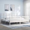 vidaXL Bed Frame without Mattress White 200x200 cm Solid Wood