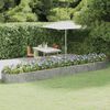 vidaXL Garden Raised Bed Galvanised Steel 507x100x36 cm Silver