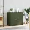 vidaXL Storage Cabinet Olive Green 80 x 40 x 70 cm Steel