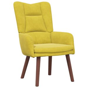 vidaXL Armchair Yellow 63 x 67 x 94 cm Velvet