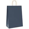 vidaXL Paper Bags 250 pcs with Handles Blue 32x17x44 cm