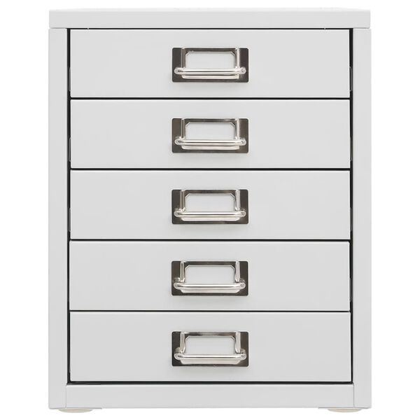 vidaXL Office Cabinet Grey 28x35x35 cm Metal