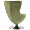 vidaXL Swivel Egg Chair with Cushion Light Green Velvet