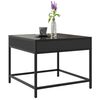 vidaXL Coffee Table with Infinity LED Black 50x50x41 cm