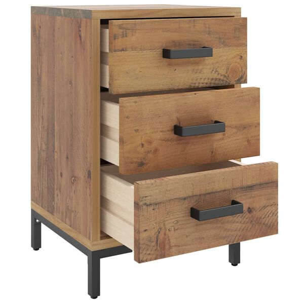 vidaXL Bedside Cabinet Brown 36x30x54 cm Solid Pinewood