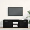 vidaXL TV Cabinet Black Oak 120x34x37 cm Engineered Wood