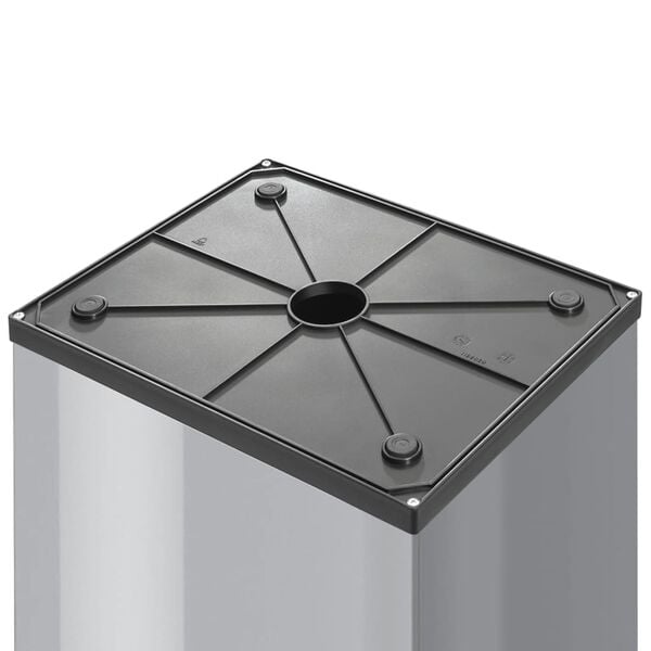 Hailo Waste Bin Big-Box Swing Size L 35 L Silver 0840-121