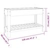 vidaXL Garden Raised Bed with Shelf Grey 120x50x75 cm WPC