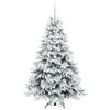vidaXL Artificial Christmas Tree with 300 LEDs White 180 cm PE and PVC