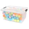 vidaXL Storage Boxes with Lids 2 pcs Transparent 32 L