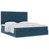 vidaXL Ottoman Bed with Mattresses Dark Blue 180x200cm Velvet