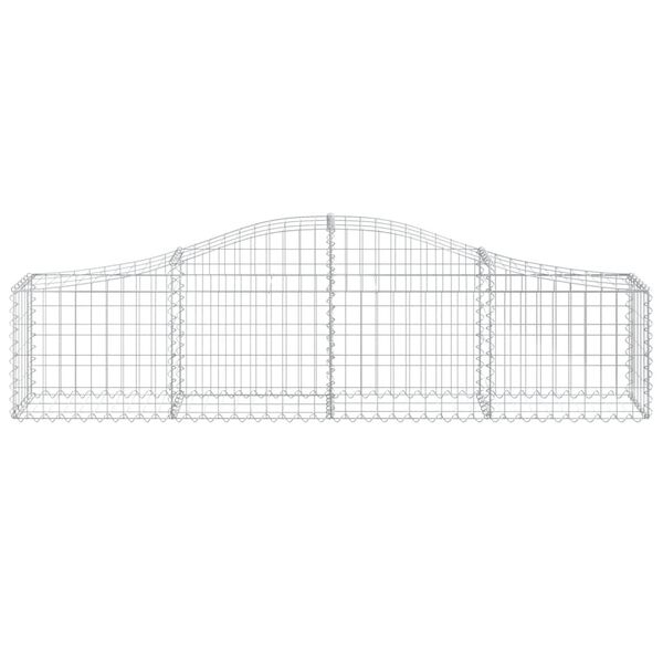 vidaXL Arched Gabion Baskets 3 pcs 200x30x40/60 cm Galvanised Iron