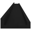 vidaXL Wall Shelves 2 pcs Black 115x9x3 cm