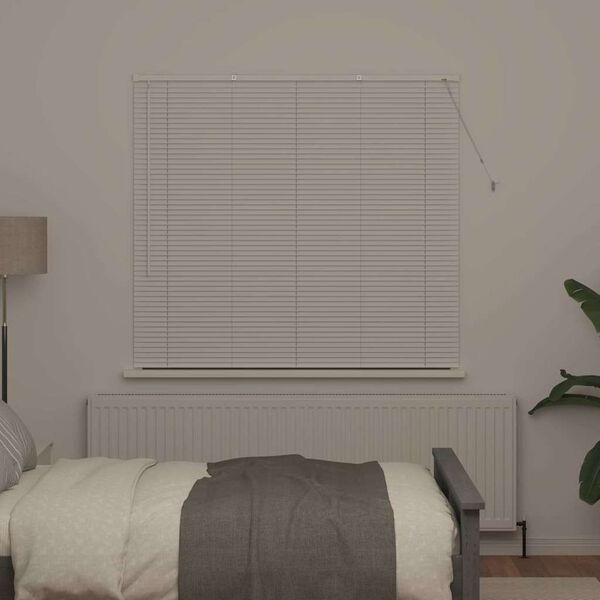 vidaXL Venetian Blinds Height Adjustable White 130 x 140 cm Aluminium
