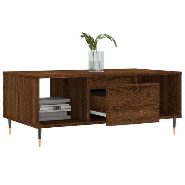 vidaXL Coffee Table Brown Oak 90x50x36.5 cm Engineered Wood
