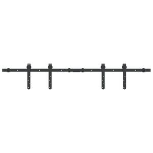 vidaXL&nbsp;Sliding Cabinet Door Kit 122 cm Carbon Steel