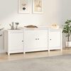 vidaXL Sideboard White 164x37x68 cm Solid Wood Pine