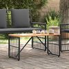 vidaXL Outdoor Table Black 80 x 40 x 40 cm Steel and Poly Rattan