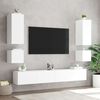 vidaXL TV Wall Cabinet with LED Lights White 40.5x35x40 cm