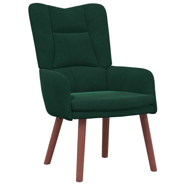 vidaXL Armchair Dark Green 63 x 67 x 94 cm Velvet