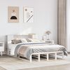 vidaXL Bookcase Bed without Mattress White 120x190 cm Small Double Solid Wood