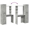 vidaXL Desk 2 pcs Concrete Grey