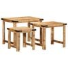 vidaXL Nesting Side Tables 3 pcs Solid Rough Wood Mango